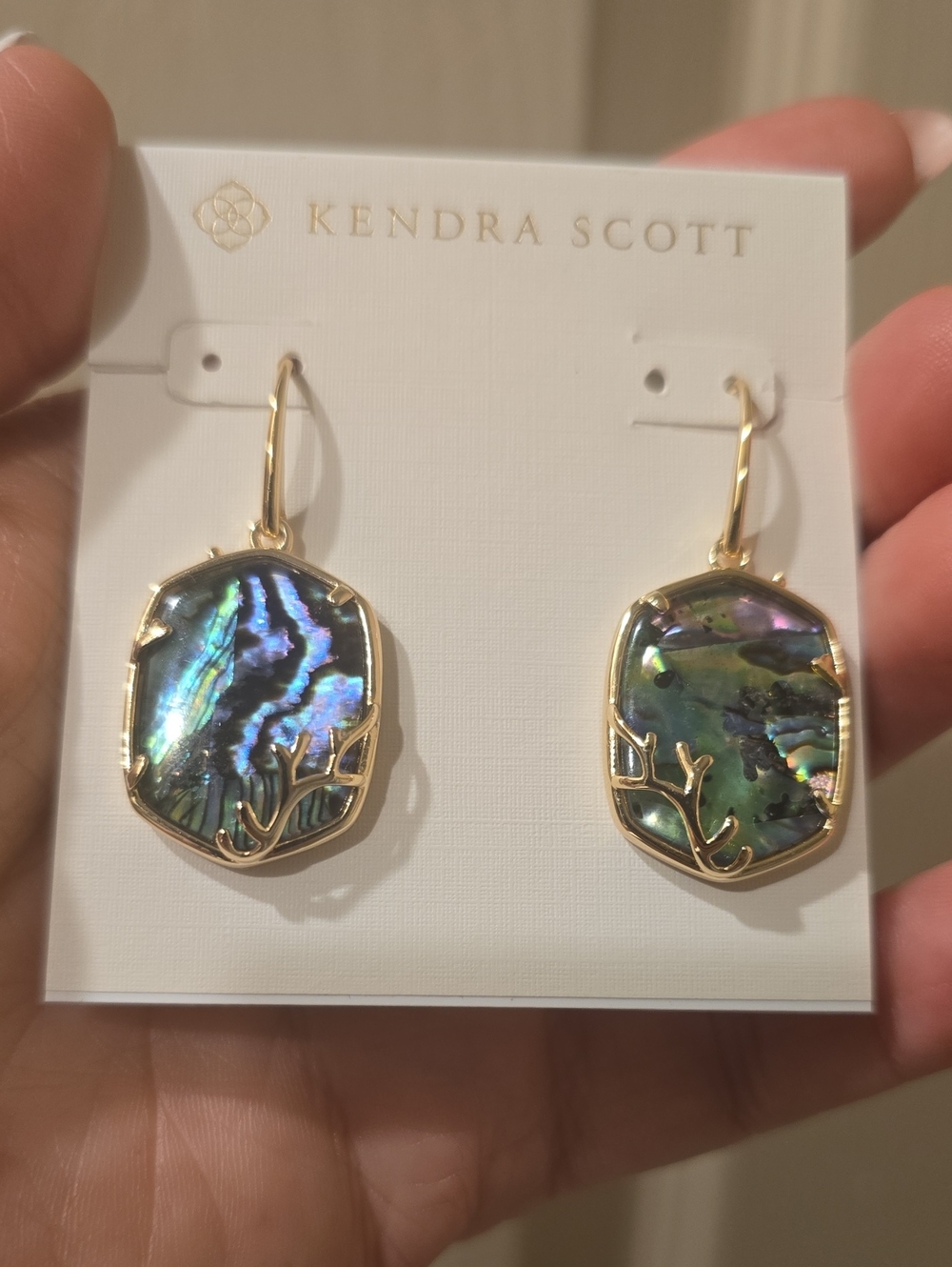 Kendra Scott Daphne Coral Frame Drop Earrings